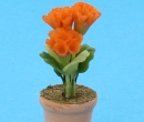 Sm8145 - Vaso con fiori arancioni