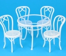 Mb0780 - Tavolo bianco e 4 sedie