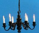 Lp0192 - Lampada da soffitto nero 6 candele