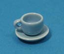 Cw7302 - Small blue cup and plate
