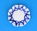 Cw1318 - Decorated blue plate