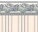 Br1017 - Tapete mit blauer viktorianischer Bordüre