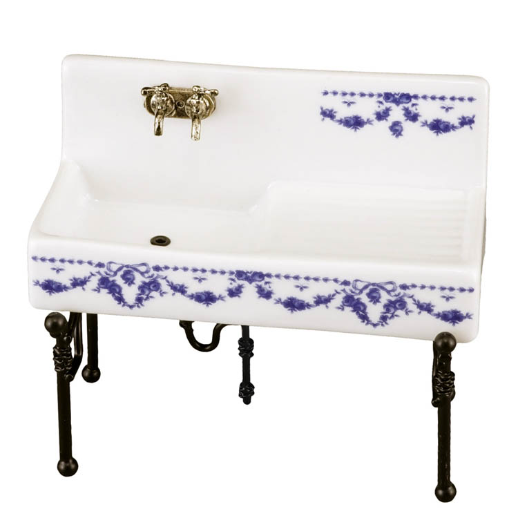 Re18401 - Lavabo flores azules