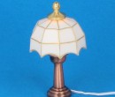 Lp0063 - Lampada da tavolo Tiffany bianca