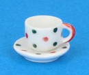 Cw7213 - Decorated plate and tea cup 