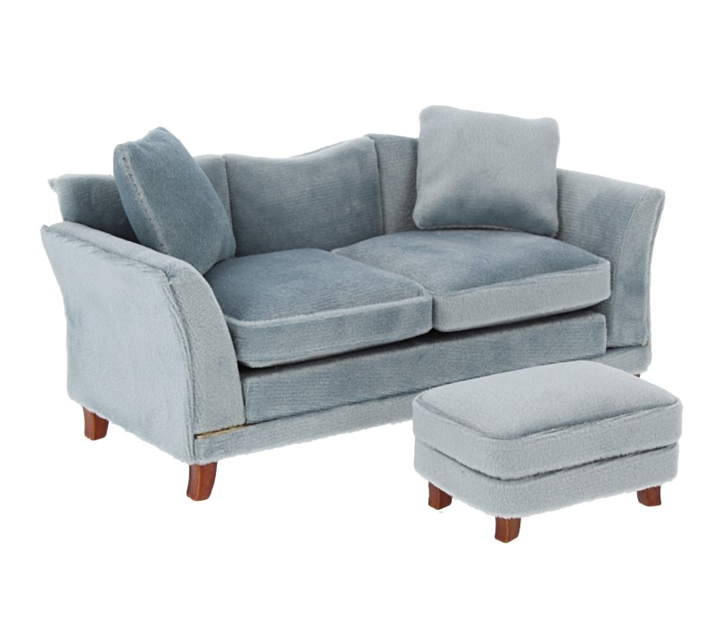 Mb0133 - Gray sofa and puff