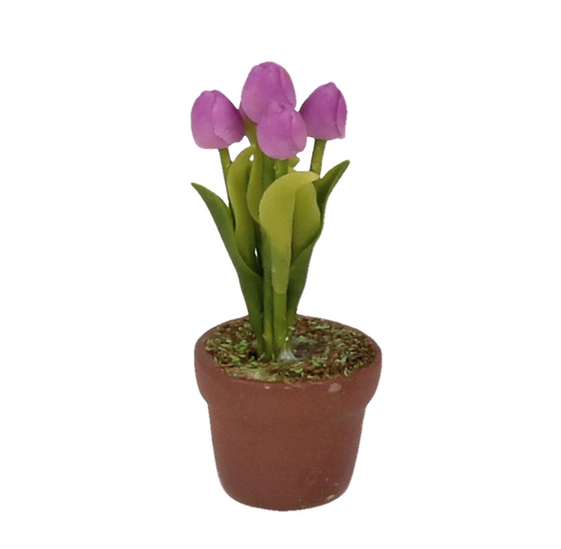 Sm4783 - Maceta con flores lilas