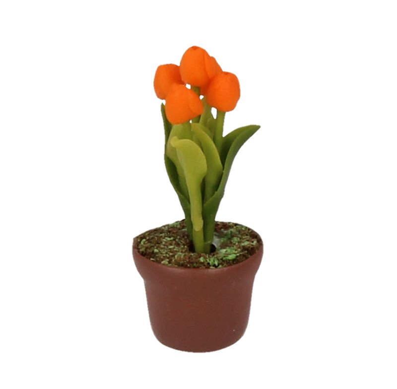 Sm4785 - Maceta con flores naranjas