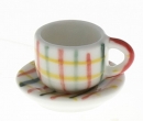 Cw7215 - Decorated plate and tea cup 