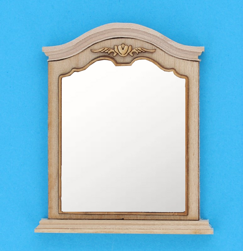 12164-5 - gewölbter Spiegel zum Ankleben, 4 x 5 1/2 rechteckig