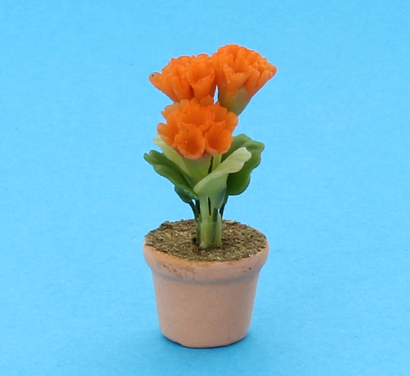 Sm4027 - Pot de fleurs avec des fleurs orange 
