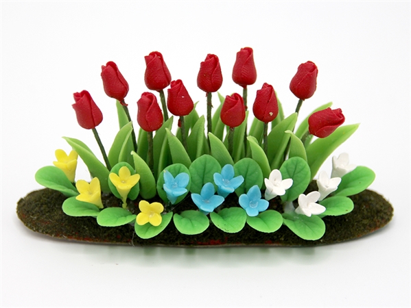 Pflanzschale mit Tulpen - Tc0909 - EuroPuppenhaus