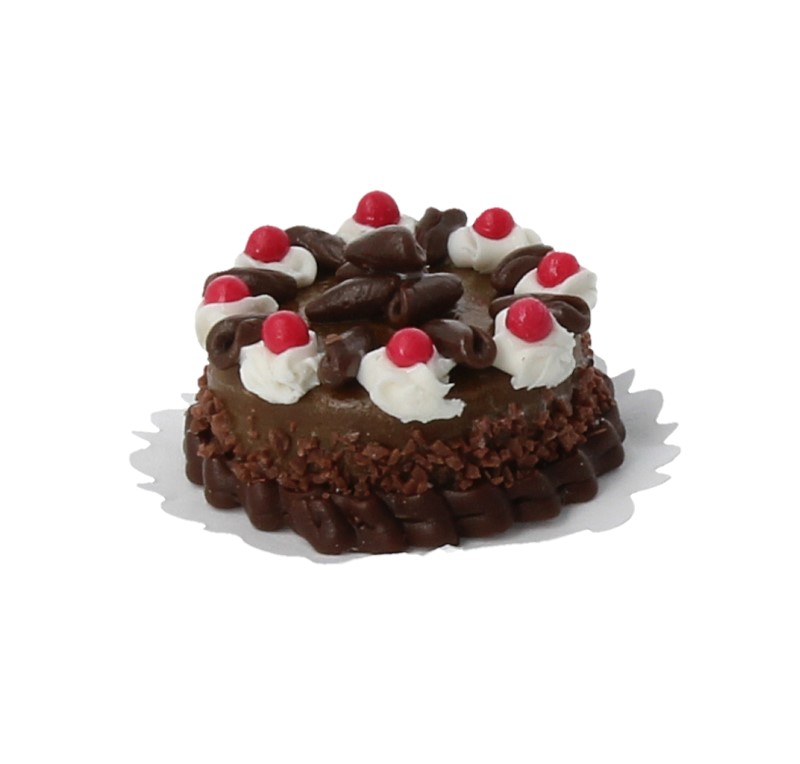 Gâteau Au Chocolat Miniature Pour Maison De Poupées - Échelle 1/12, Accessoire Détaillé Pour Décoration - 3