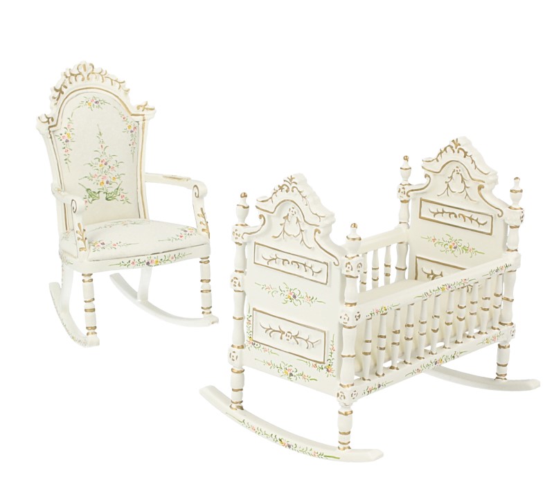 Cj0042 - Cot and rocking chair