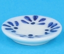 Cw1507 - Blau dekorierter Teller 