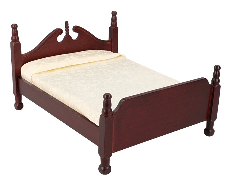 Mb0708 - Double bed with ivory bedspread