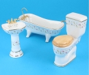 Re17514C - Sanitari fiori rosa e blu