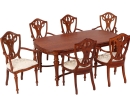 Cj0097 - Set di tavolo con 6 sedie