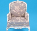 Mb0319 - Upholstered armchair with roses