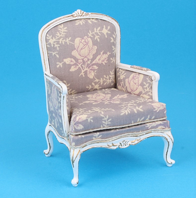 Mb0319 - Upholstered armchair with roses
