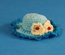 Tc1750 - Cappello celeste con fiori