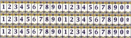 Wm34896 - Numeros ceramicos