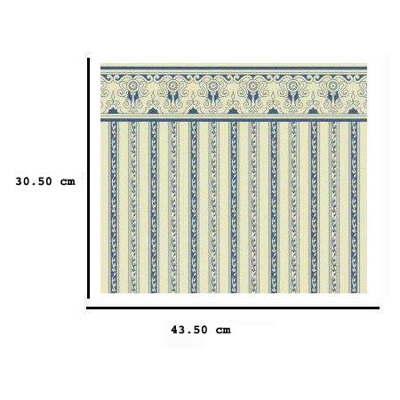 Jh01 - Papier à rayures bleues