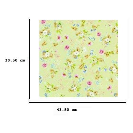 Jh76 - Papel verde con flores