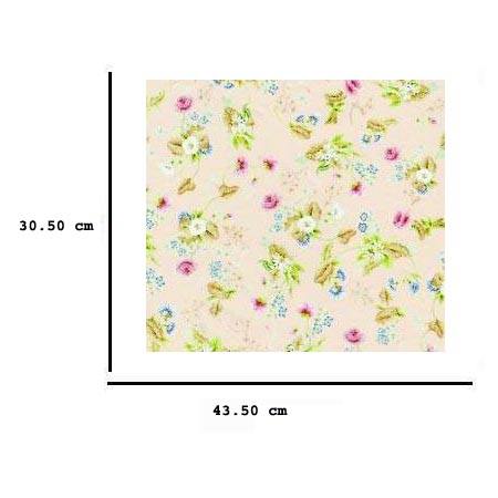 Jh77 - Papel amarillo con flores