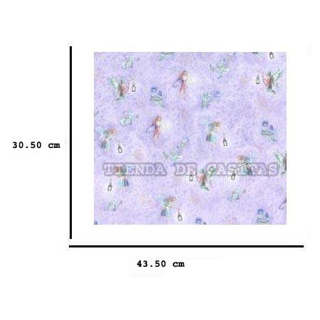 Jh84 - Papel lila con hadas