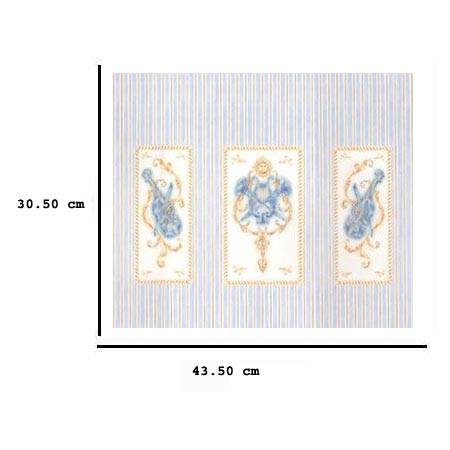 Jh86 - Papier à rayures bleues