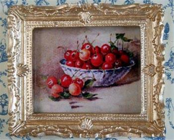 Tc0878 - Quadro con ciliegie