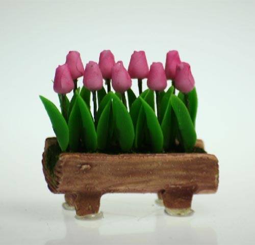 Tc0910 - Pot de fleurs avec tulipes