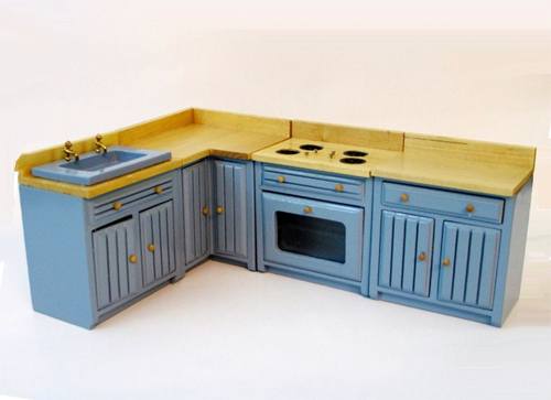 Cj0020 - Cocina de 4 piezas azul
